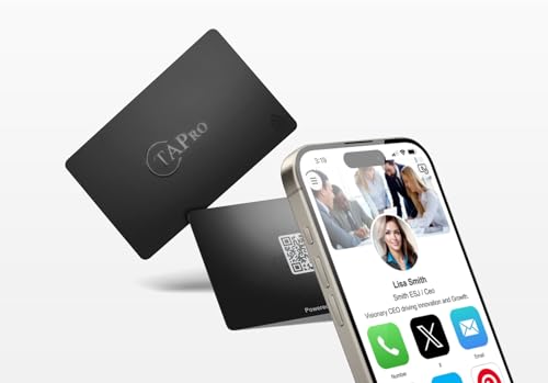Digital Business Card NFC in Valet Size & Digital Business Card NFC- Mini for the Back of Your Phone or Laptop (Includes Sticker) - Pro Pruner
