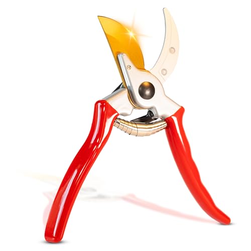 Pro Pruner Professional Premium Bypass Pruning Shears & 2 Springs- Use as Pruners, Garden Shears, Heavy Duty Handheld Garden Pruning Shears - Pro Pruner