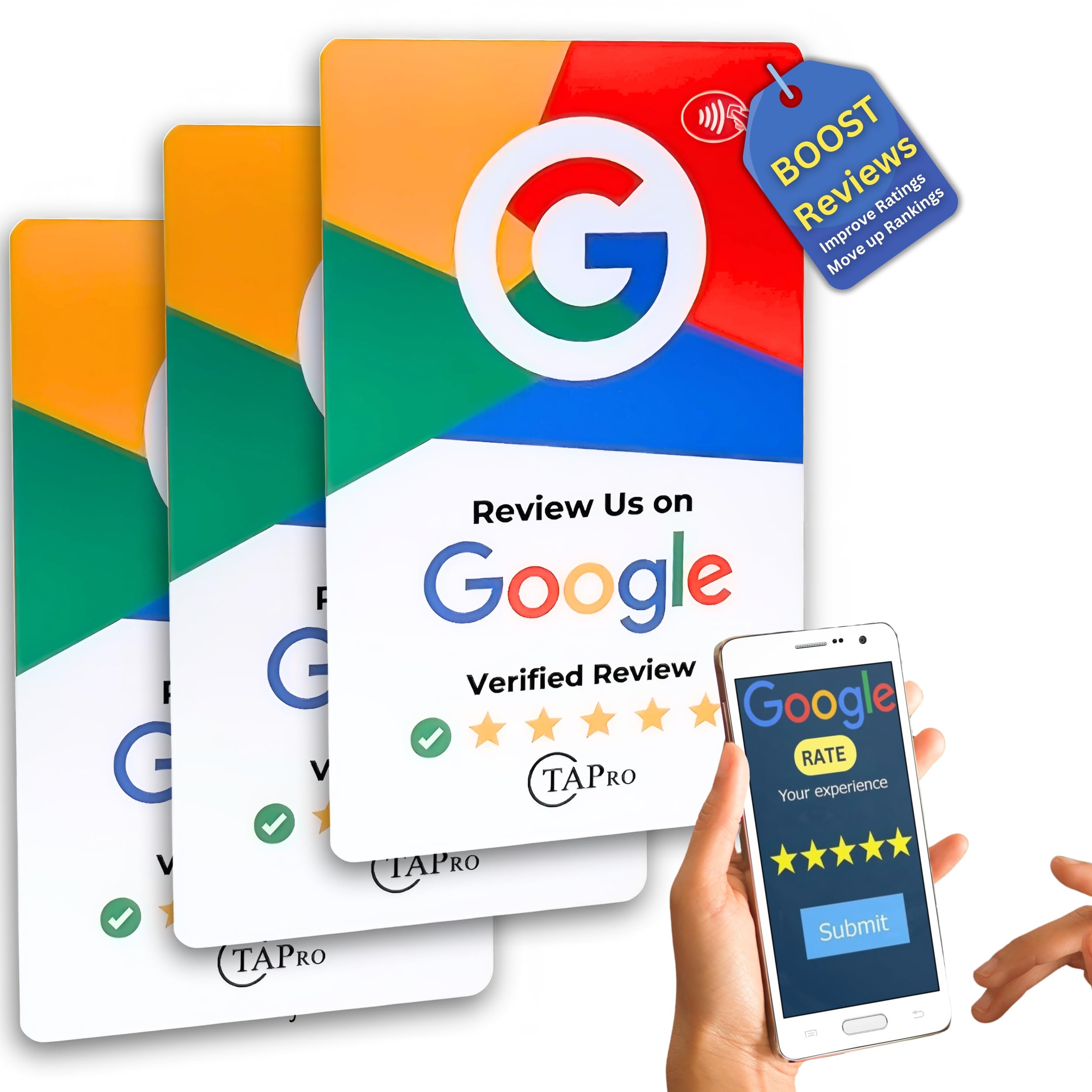 Bundle-1 Digital Business Card Min,1 Card Google Review, Google Review Card (3Pack) 1 Google Review 3M Sticker - Pro Pruner