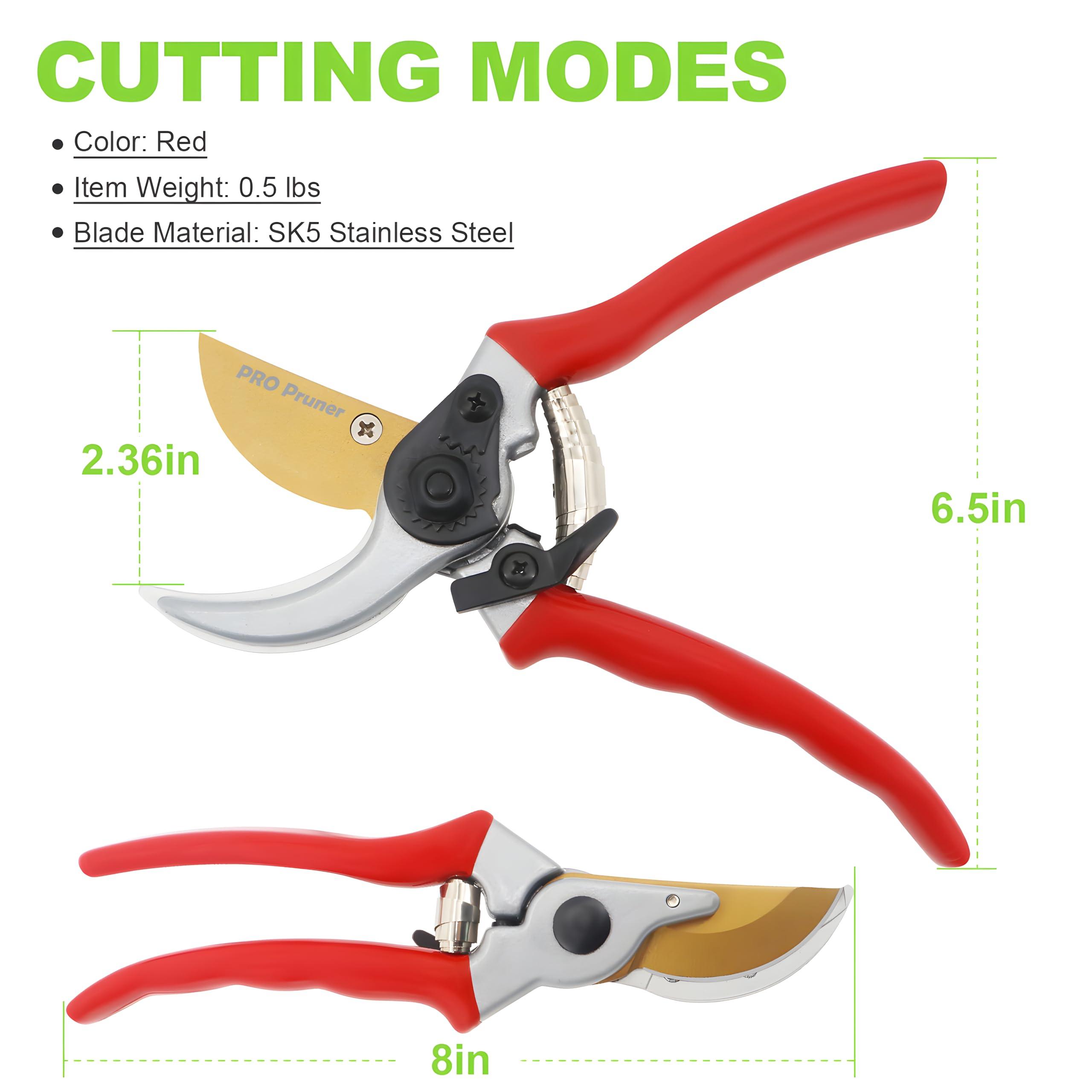 Pro Pruners, Premium Bypass Pruning Shears,Very Sharp Garden Shears, Pruning Shears For Gardening, Garden Hedge Clippers - Pro Pruner