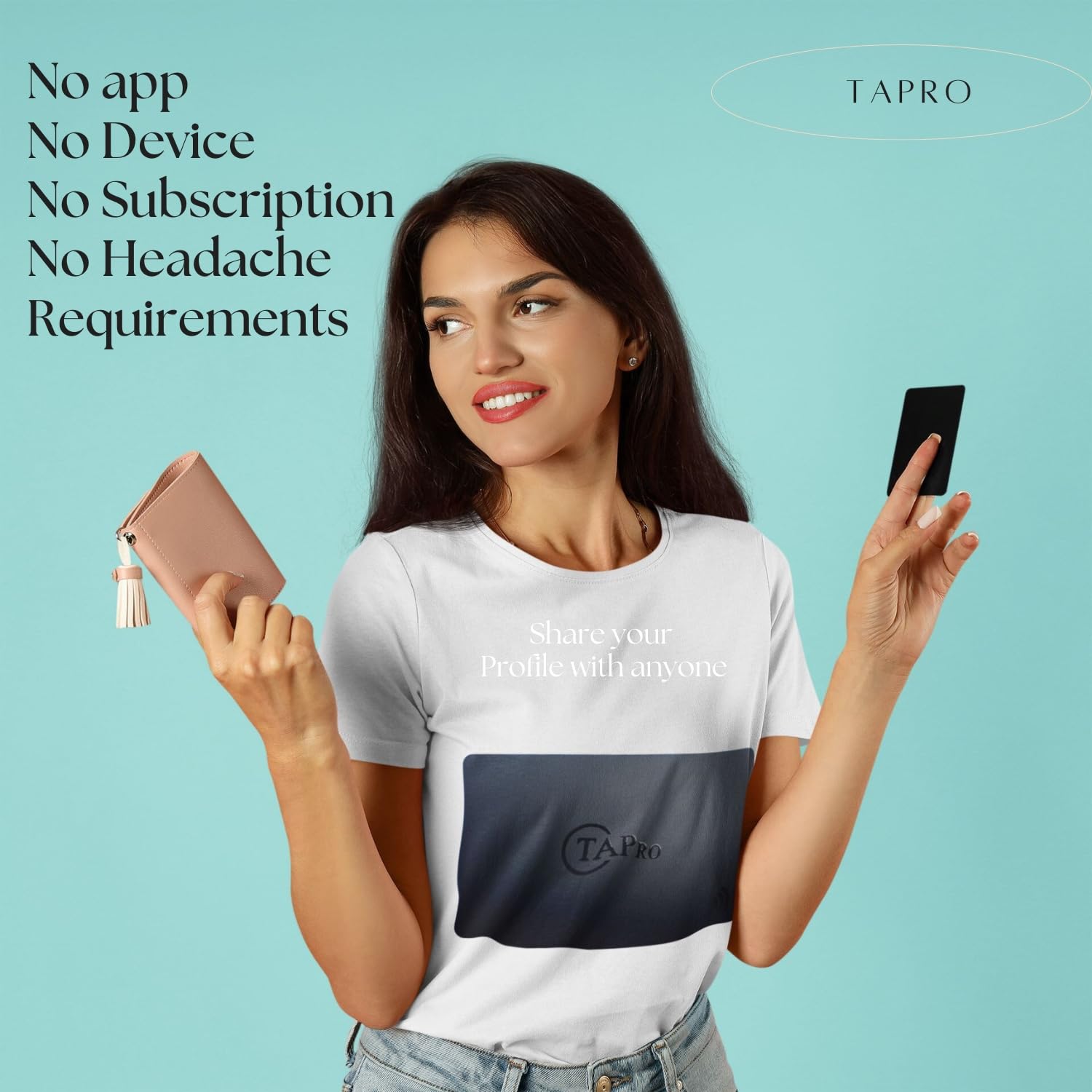 TAPro Digital Business Card-Tap to Share-NFC with QR Code-Custom Network Card - Pro Pruner