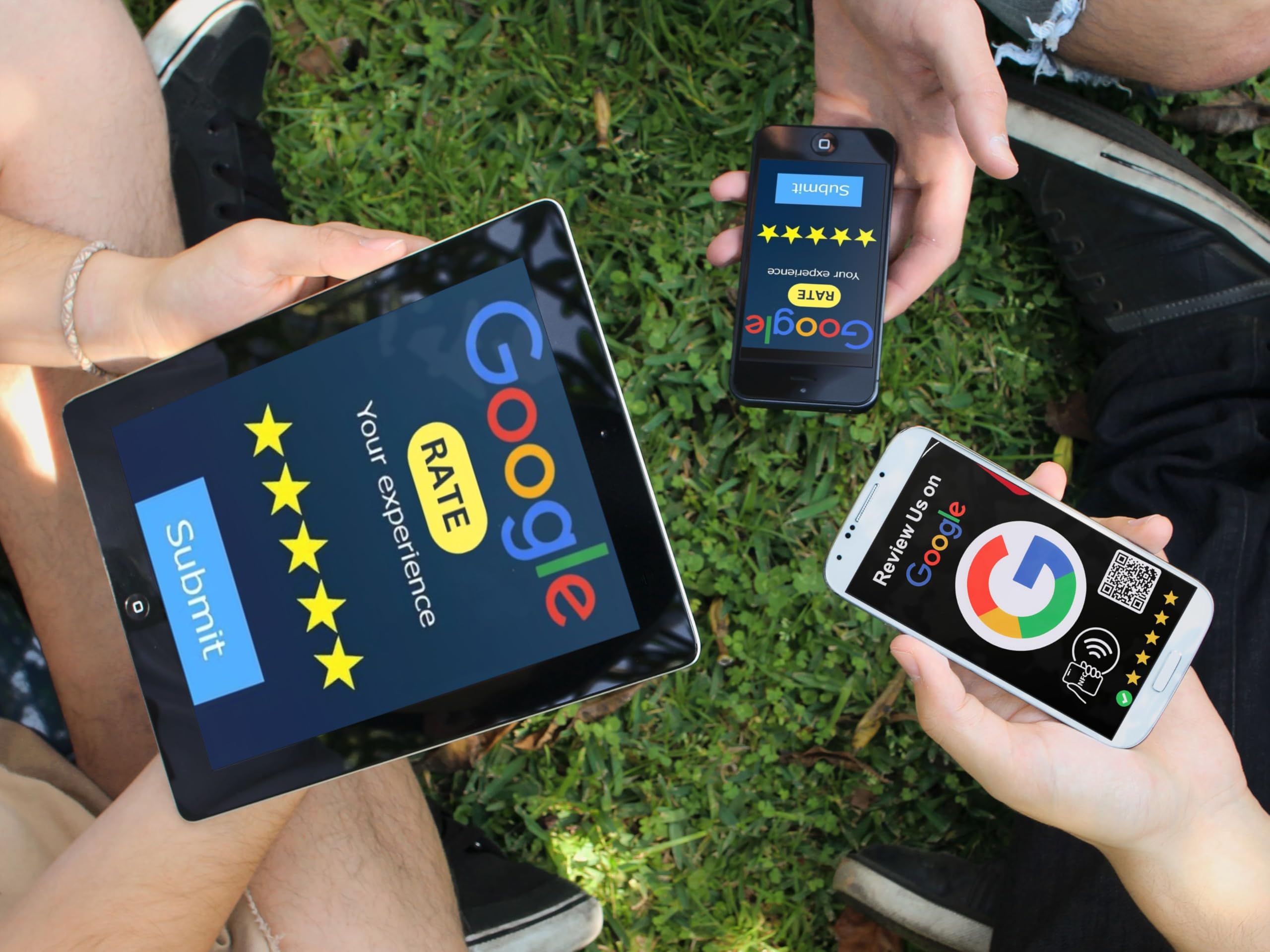 Google Review Card- by TAPro WH (1Pack) All Phones Compatible - Reusable Tap NFC & QR - Boost Business Reviews - Pro Pruner