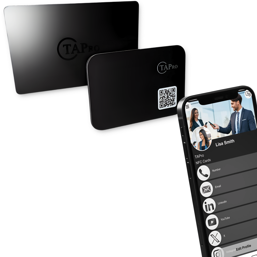 Digital Business Cards NFC Bundle (2 Cards) Valet &  Mini-Same Capabilities - Pro Pruner