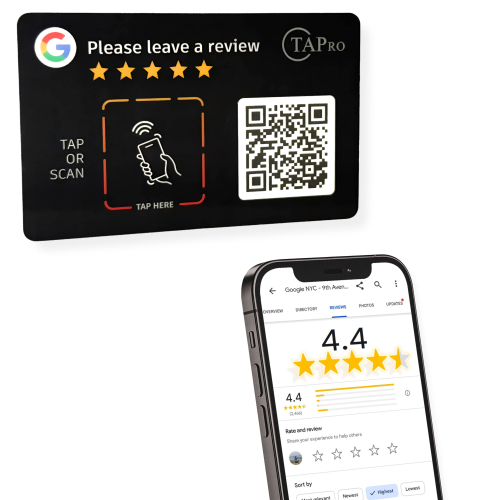 Tap Pro Google Review Card 3M - Unlimited Tap for NFC & QR Code - Pro Pruner