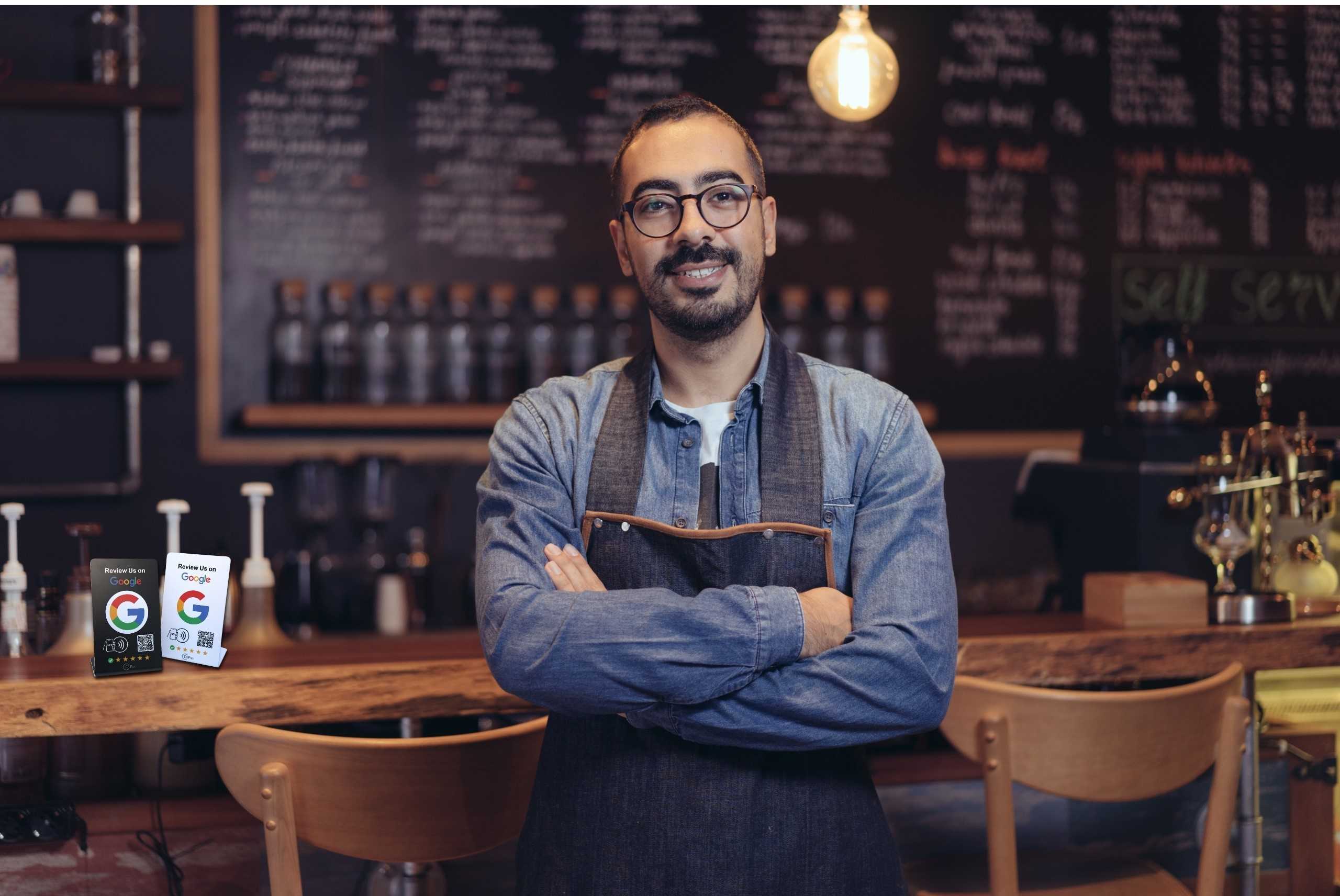 Google Review Stands QR Code Bundle – 2 Stands + 1 3M Card - Pro Pruner