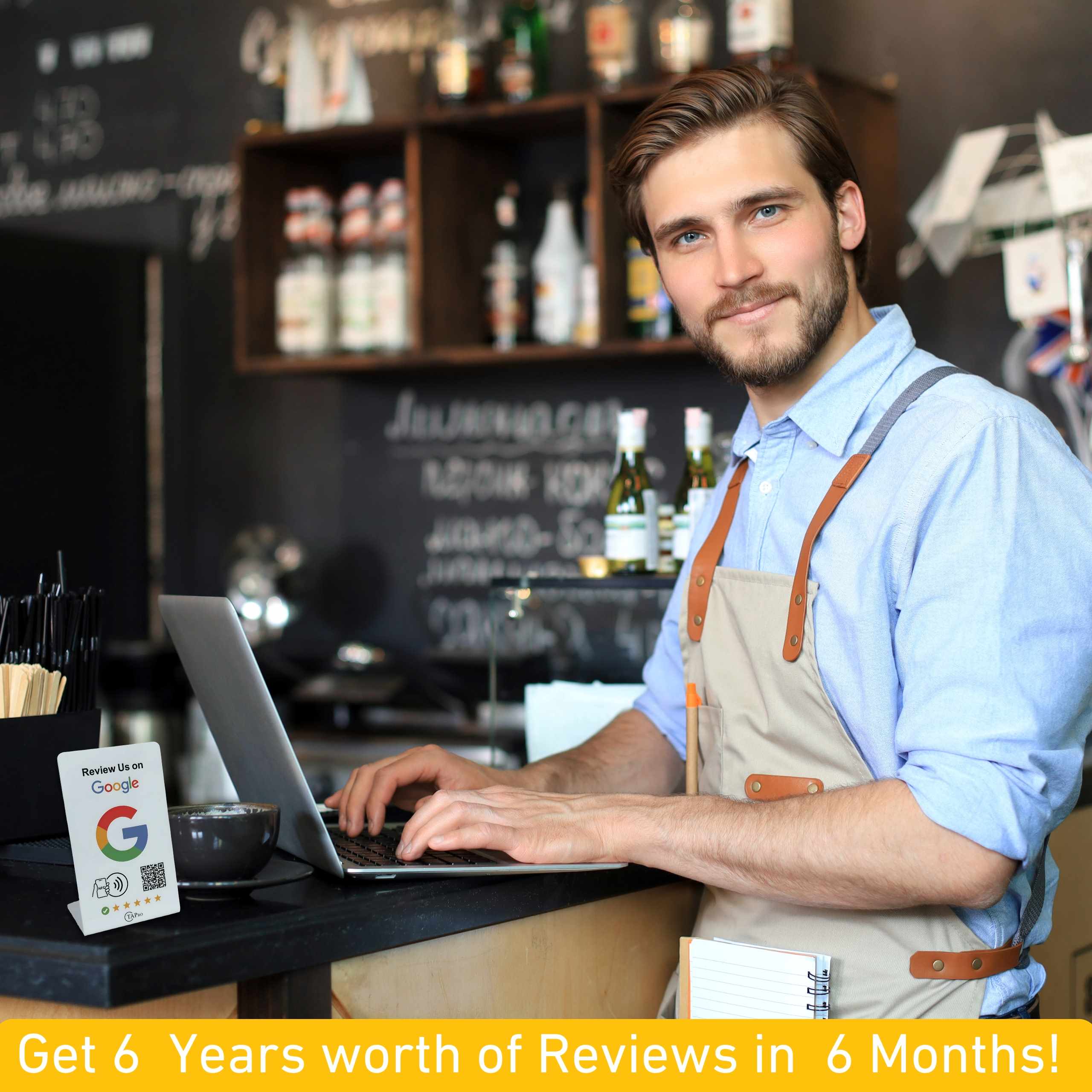 2 Google Review Stands Bundle - NFC & QR Tap for Instant Reviews 