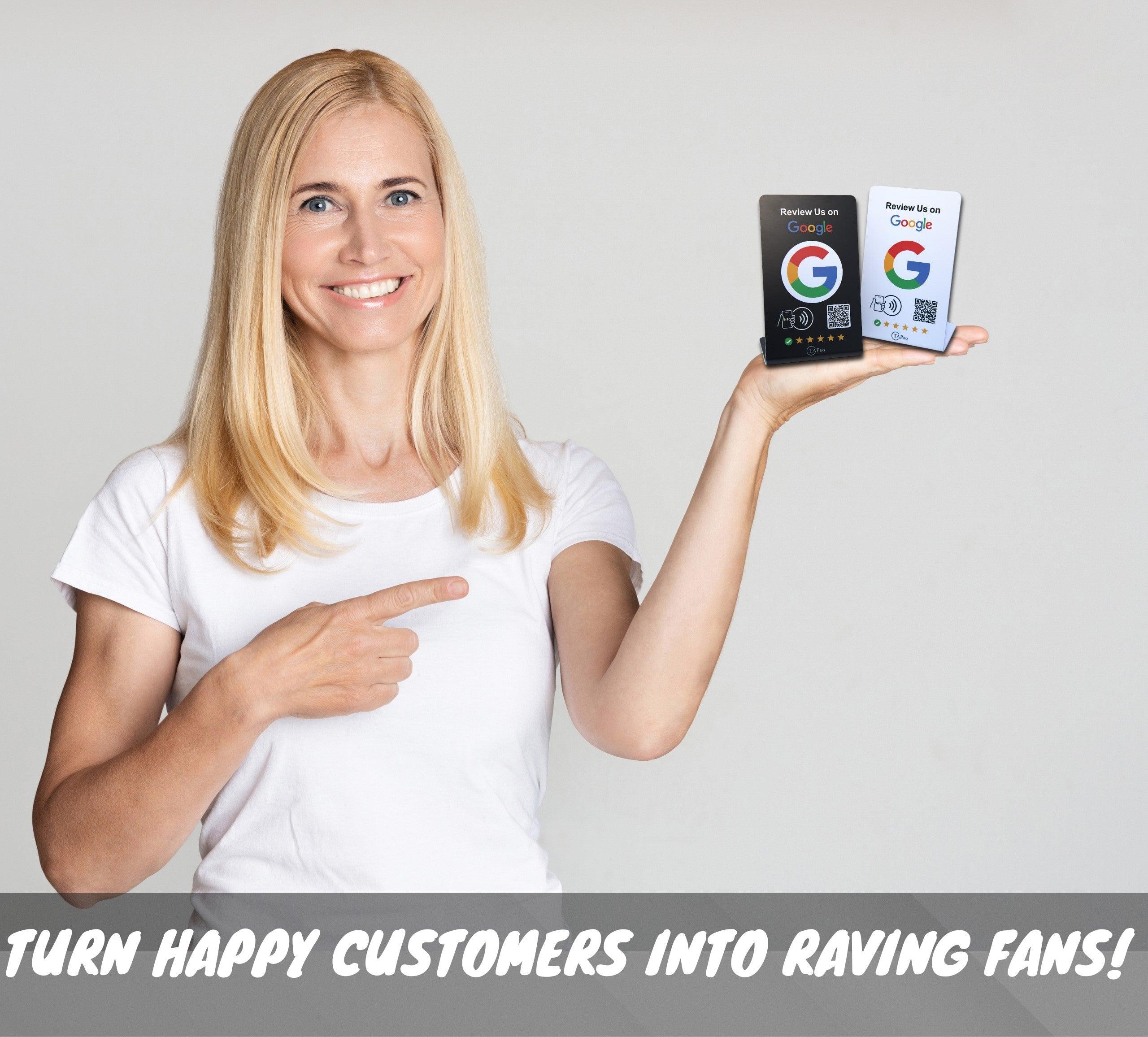 Touchless review collection solution, Client feedback card