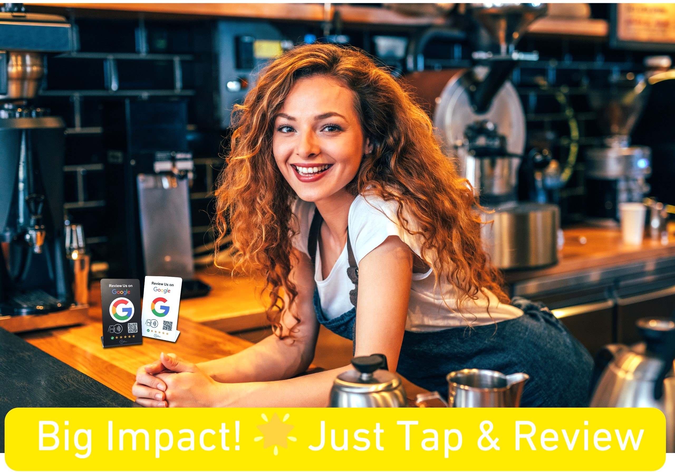 2 Google Review Stands Bundle - NFC & QR Tap for Instant Reviews 