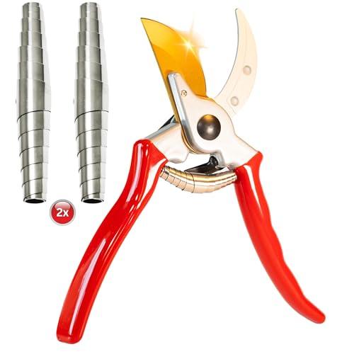heavy duty garden scissors Heavy-Duty Titanium Pruning Shears – Bypass Garden Clippers with Extra – Pro Pruner