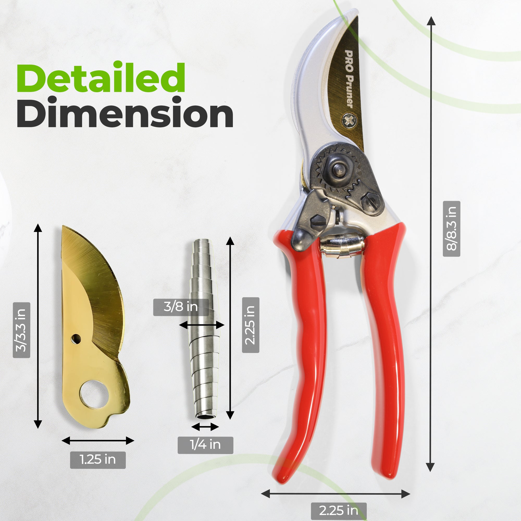 ClassicPRO Garden Shears -Titanium Blade - Heavy Duty Bypass Pruners for Trees, Plants, Shrubs - Pro Pruner