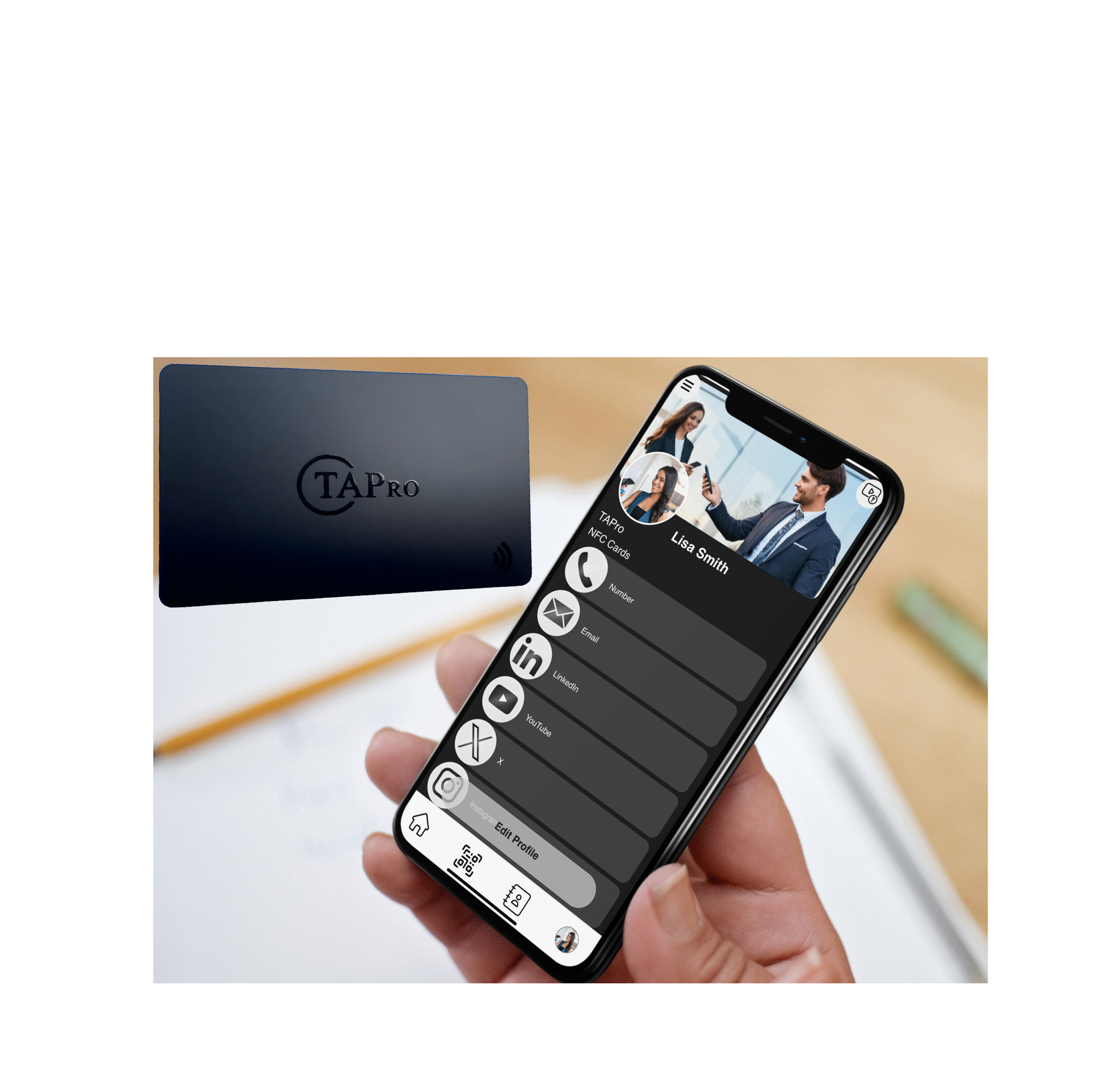 TAPro Digital Business Card-Tap to Share-NFC with QR Code