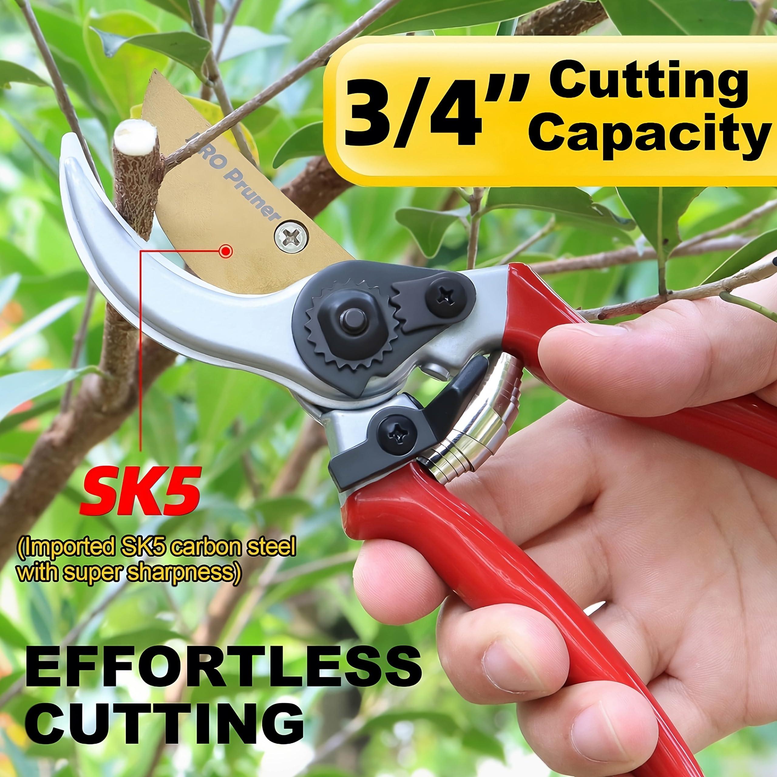 PRO Pruners Garden Shears Professional Grade Rust Free Blade and Comfortable Handles