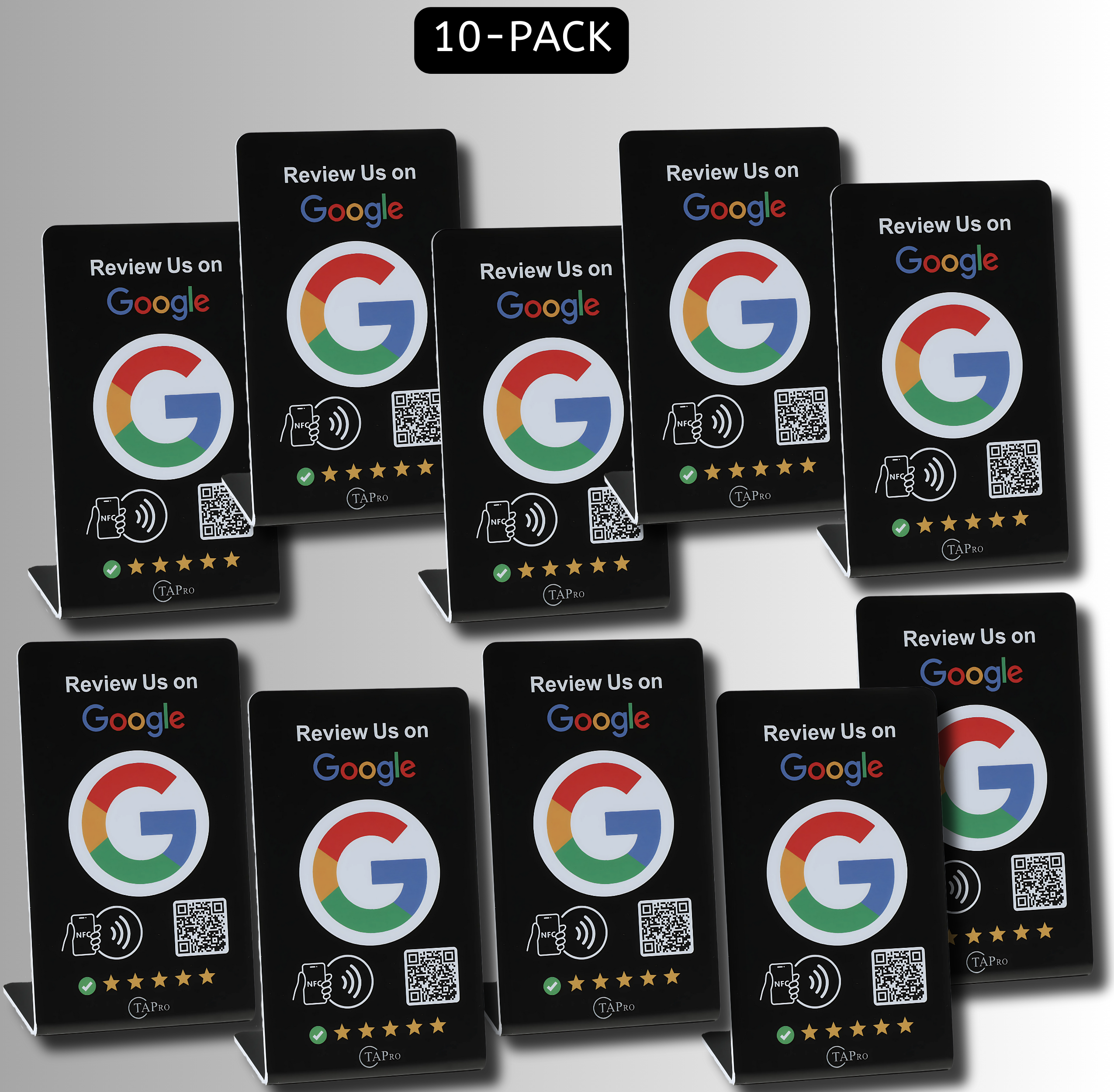 Google Review Stand Nfc with QR Code-TAPro (White) - Pro Pruner