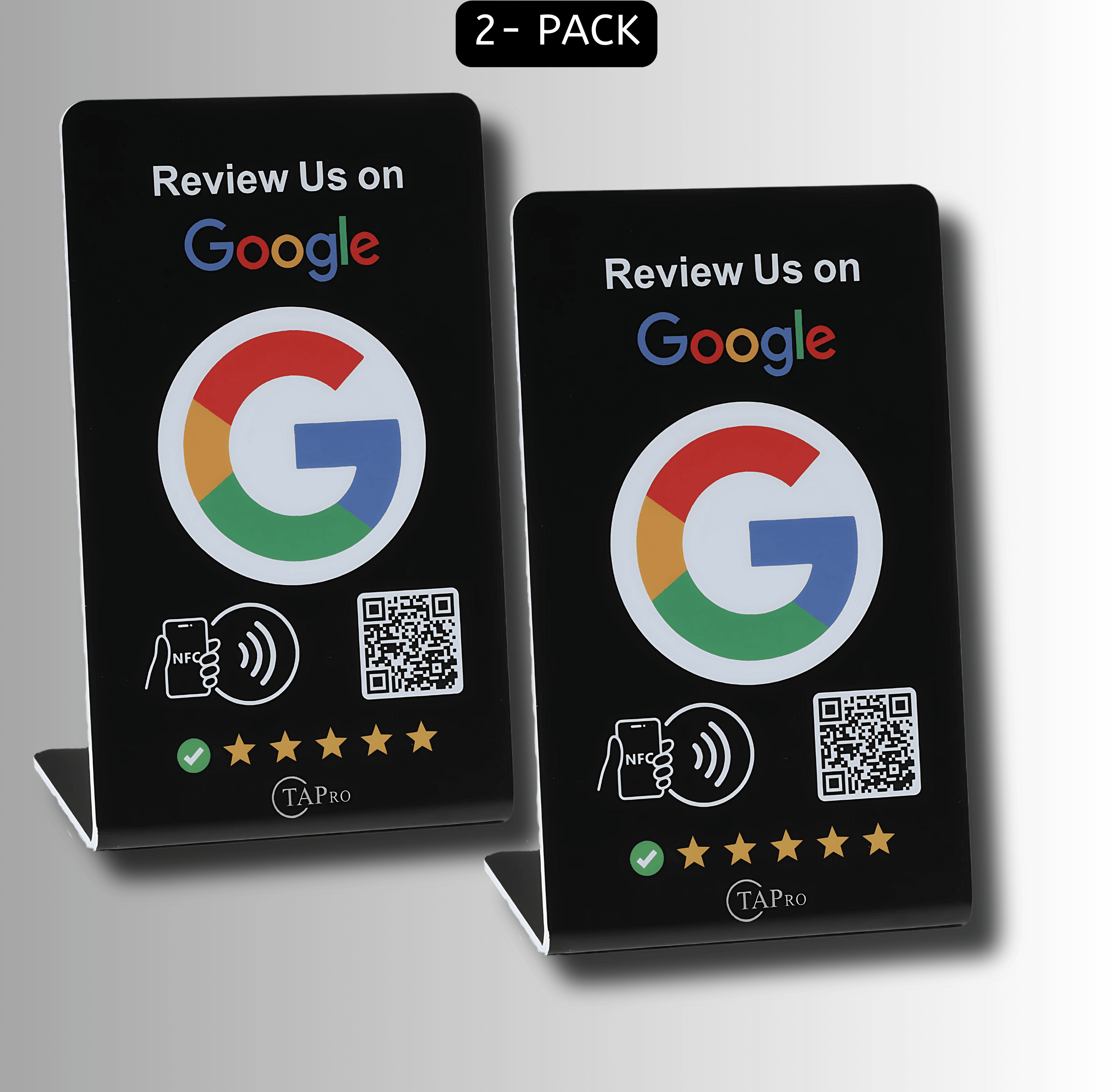 Google Review Stand Nfc with QR Code-TAPro (White) - Pro Pruner