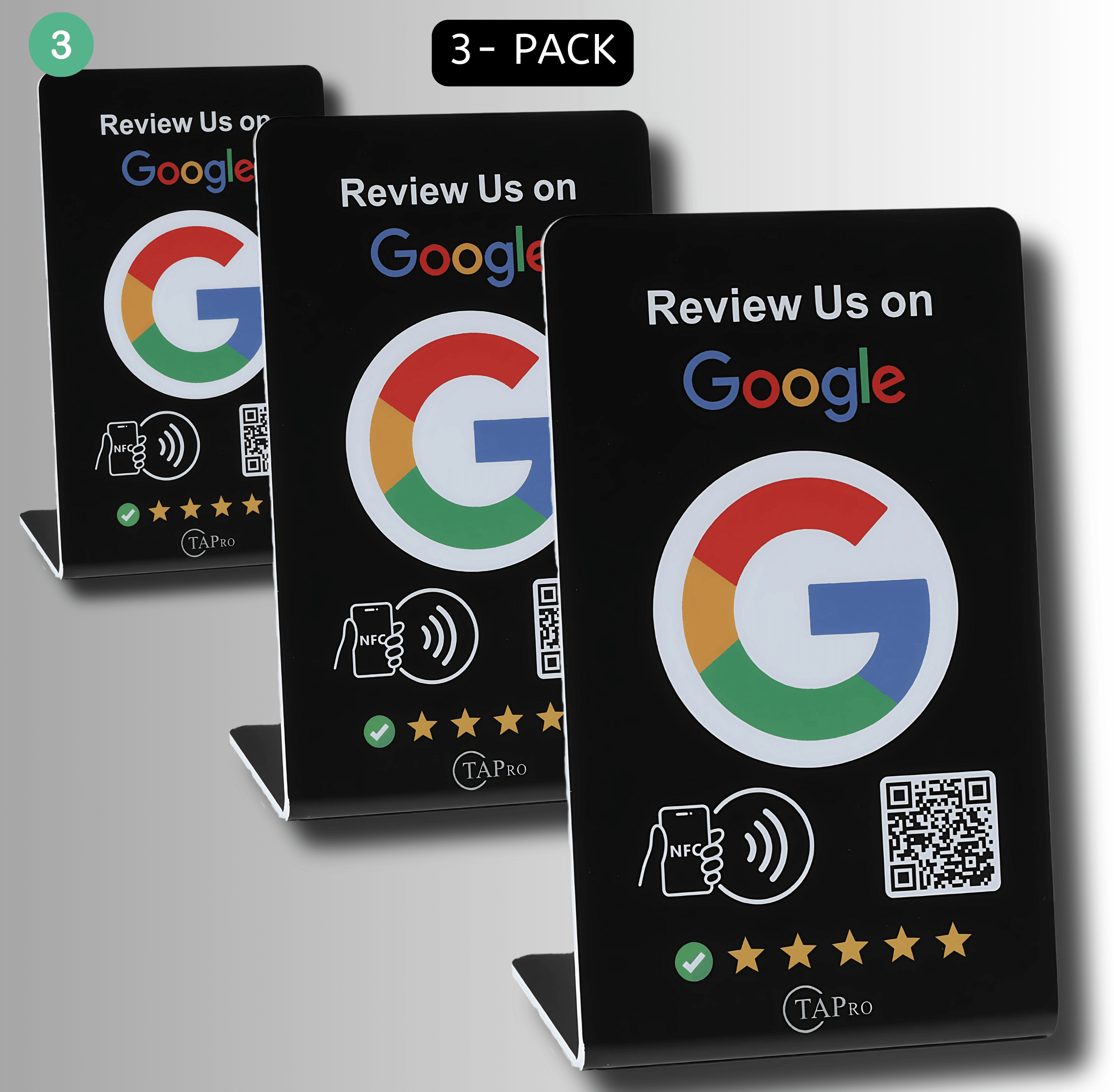 Google Review Stand Nfc with QR Code-TAPro (White) - Pro Pruner