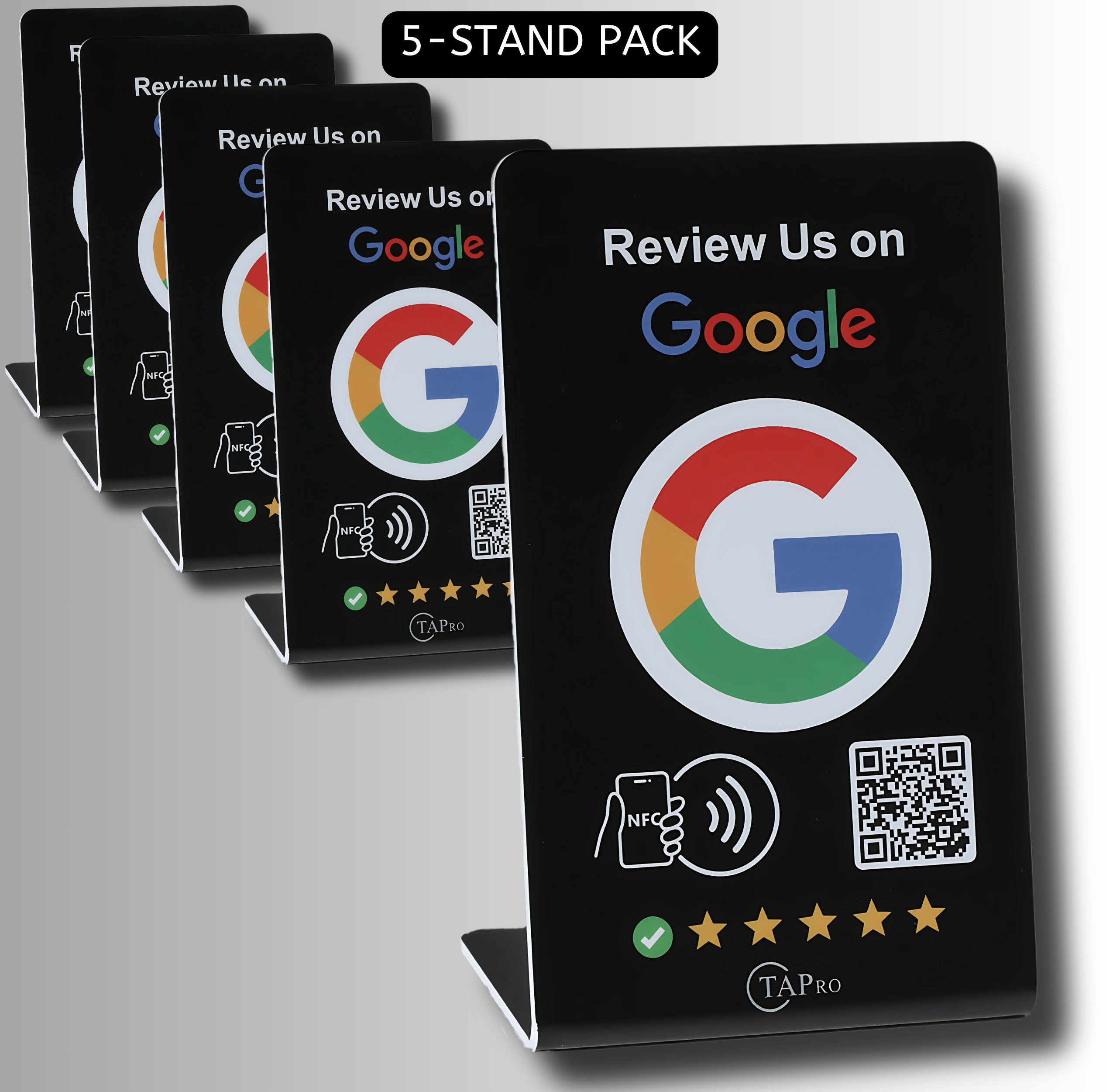 Google Review Stand Nfc with QR Code-TAPro (White) - Pro Pruner