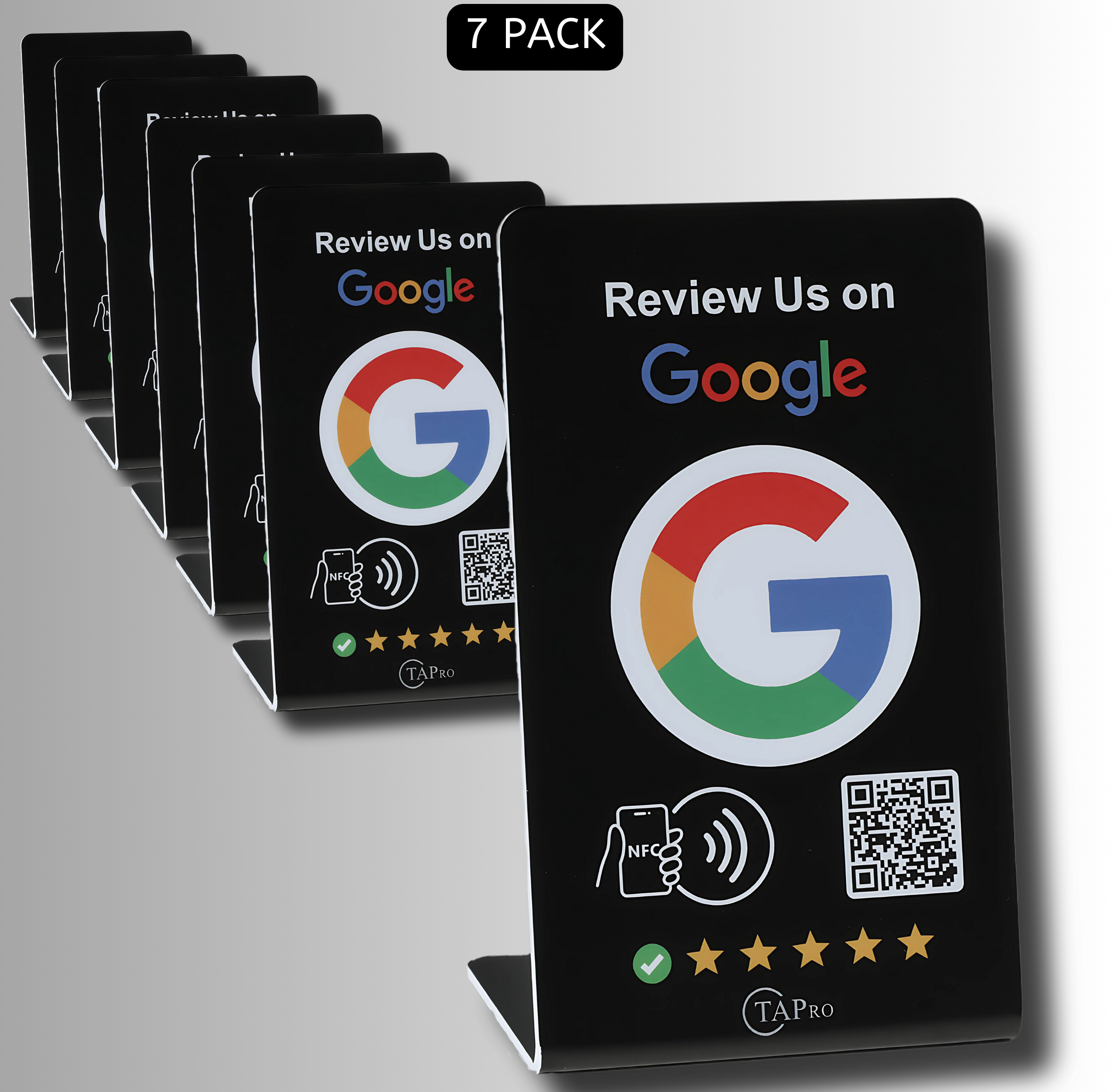 Google Review Stand Nfc with QR Code-TAPro (White) - Pro Pruner