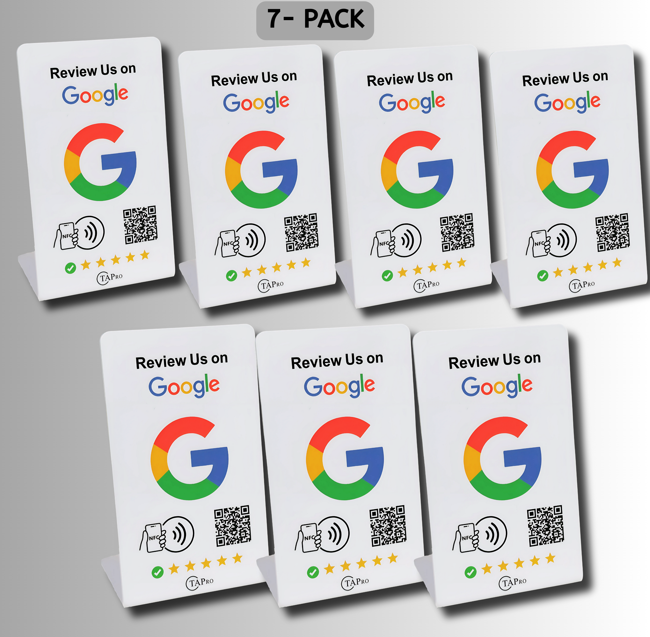 Google Review Stand Nfc with QR Code-TAPro (White) - Pro Pruner