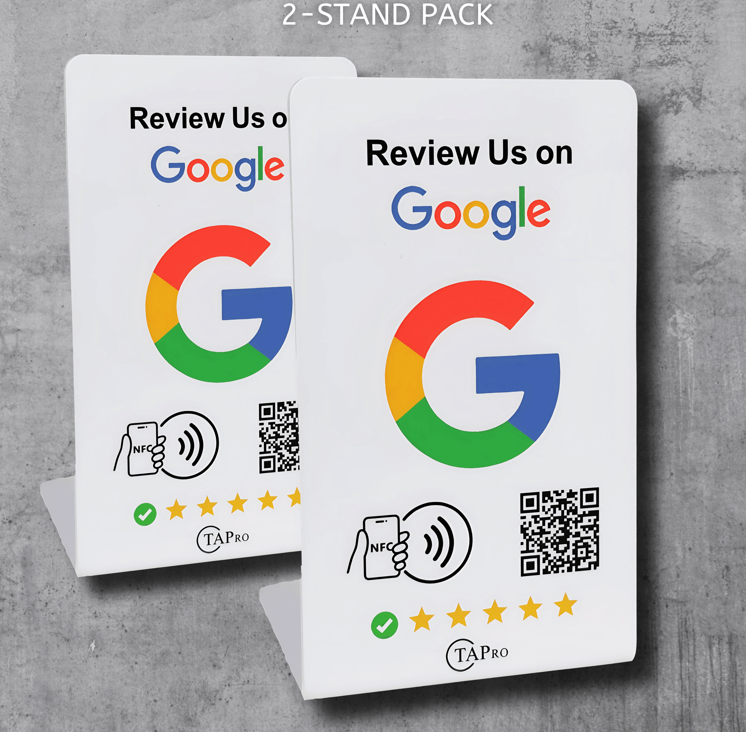 Google Review Stand Nfc with QR Code-TAPro (White) - Pro Pruner